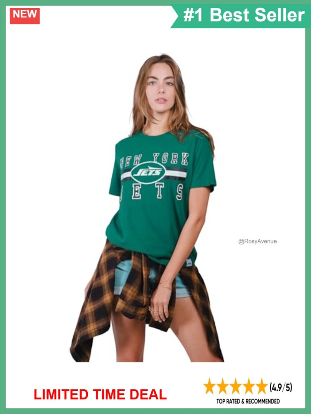 Ultra Game NFL Distressed Graphic Crew Neck Short Sleeve Tee Shirt